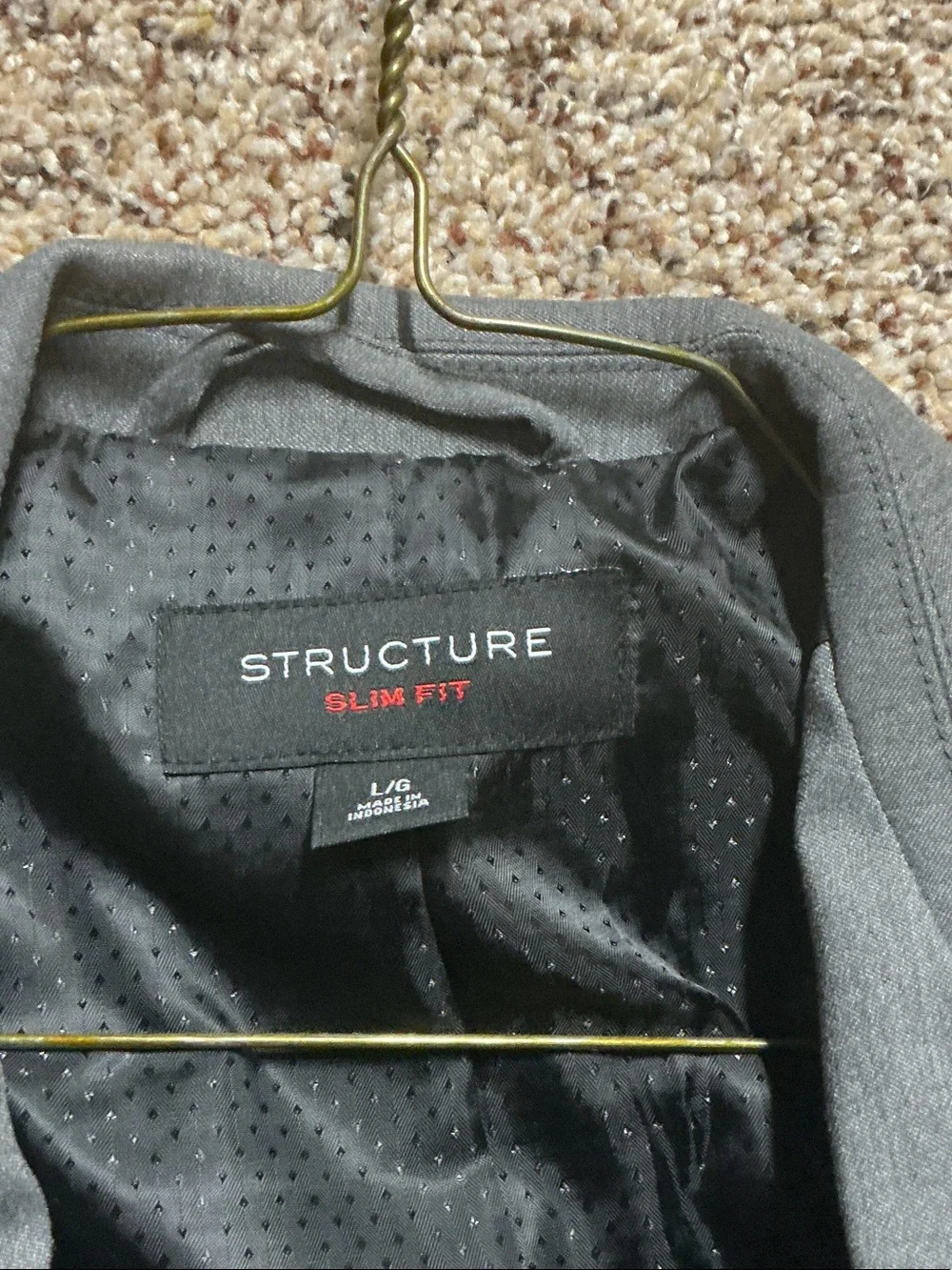 Structure Men's Dark Gray Single-Breasted Blazer
